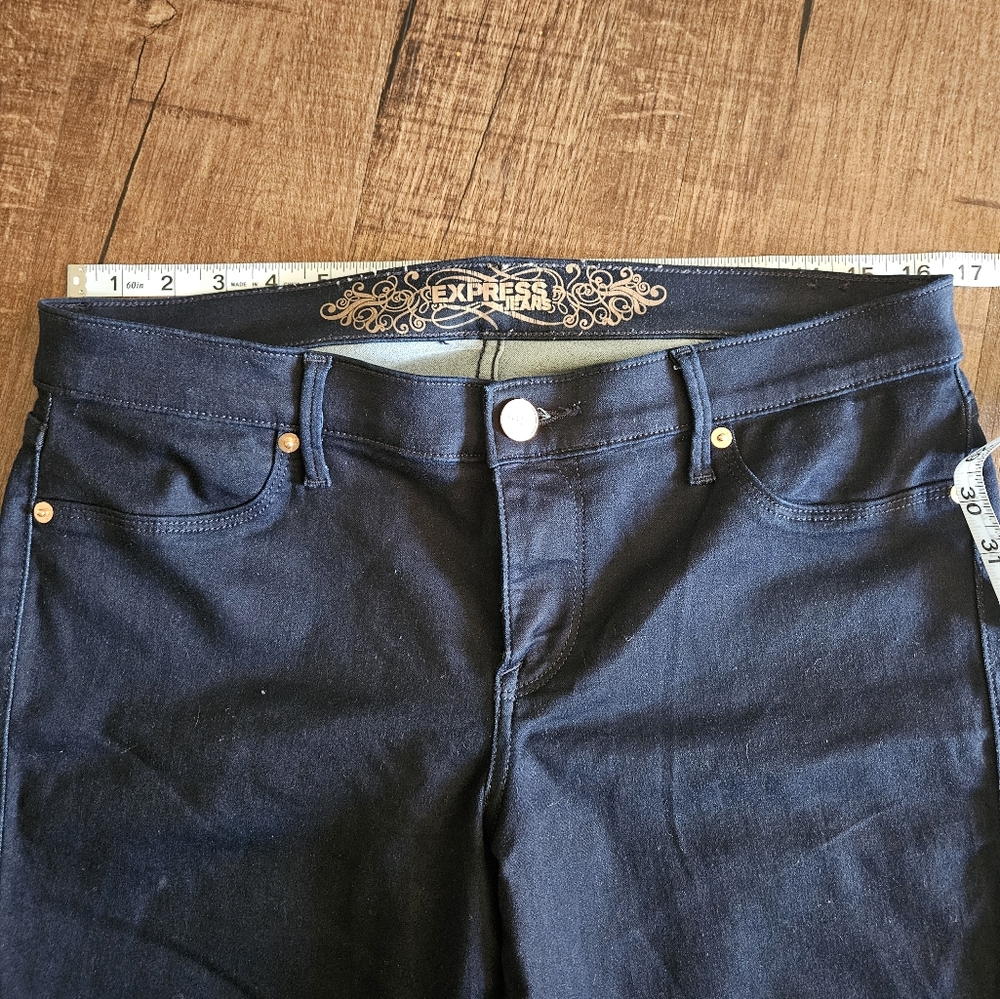 Express dark blue stretch jeans